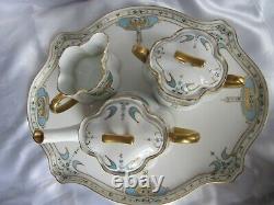 Antique Art Nouveau Hand Painted Tea Set Limoges / Bavaria Porcelain