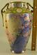 Antique Asian Hand Painted Imperial Nippon Floral Bird Gilded Handle Vase Marked