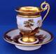 Antique British Porcelain Cup And Saucer Hand Painted Landscape Scene