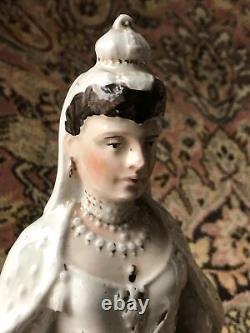 Antique British Queen Alexandra Hand Painted Staffordshire Statue Figurine 14
