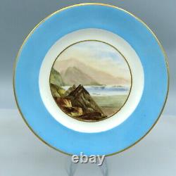 Antique Cabinet Plate Hand Painted Landscape Sugar Loaf County Wicklow Ireland