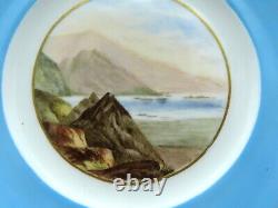 Antique Cabinet Plate Hand Painted Landscape Sugar Loaf County Wicklow Ireland