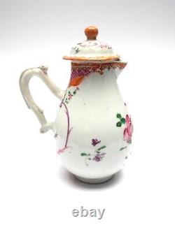 Antique Chin Famille Rose Cream Jug & Lid, Qing Dynasty Qianlong Period