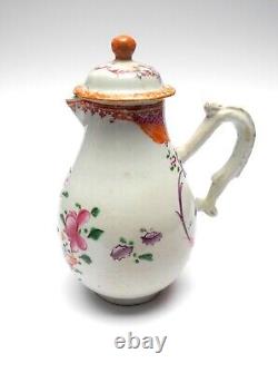 Antique Chin Famille Rose Cream Jug & Lid, Qing Dynasty Qianlong Period