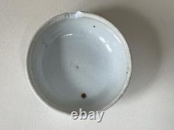 Antique Chinese Blue & White Porcelain Box With LID Qing Dynasty