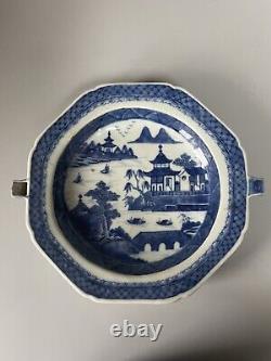 Antique Chinese Blue & White Porcelain Plate Qing Dynasty 27 CM Wide