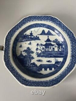 Antique Chinese Blue & White Porcelain Plate Qing Dynasty 27 CM Wide