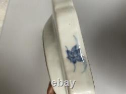 Antique Chinese Blue & White Porcelain Plate Qing Dynasty 27 CM Wide