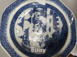 Antique Chinese Blue & White Porcelain Plate Qing Dynasty 27 CM Wide