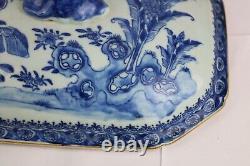 Antique Chinese Blue and White Porcelain Large Soup Tureen Cover-Lid 18thC