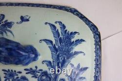 Antique Chinese Blue and White Porcelain Large Soup Tureen Cover-Lid 18thC