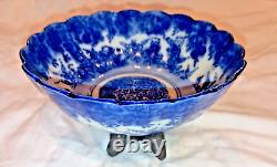 Antique Chinese Canton Blue and White Porcelain Bowl, 19th Century Qing Dynasty