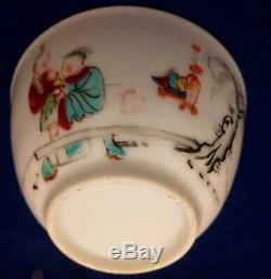 Antique Chinese Eggshell Porcelain Tea Bowl and Saucer Qianlong Qing 1750