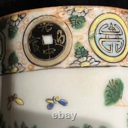 Antique Chinese Export Famille Rose Canton 5 Cups&4Saucers