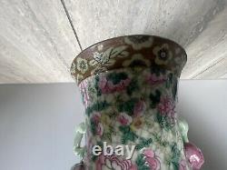 Antique Chinese Famille Rose, Blue And White Porcelain Vase Qing Dynasty 44cm