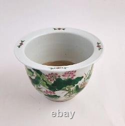 Antique Chinese Famille Rose Hand Painted Porcelain Planter