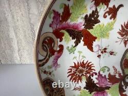 Antique Chinese Famille Rose Porcelain Plate Qing Dynasty Qianlong Period