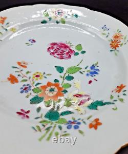 Antique Chinese Famille Rose Porcelain Plate Yongzheng 9 inches diameter