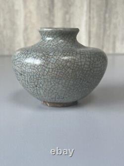 Antique Chinese Ge Glaze Vase Qing Dynasty 6.5 CM Tall