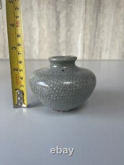 Antique Chinese Ge Glaze Vase Qing Dynasty 6.5 CM Tall