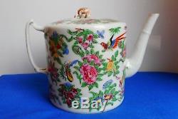 Antique Chinese Hand Painted Porcelain Teapot, Absolutely Beautiful