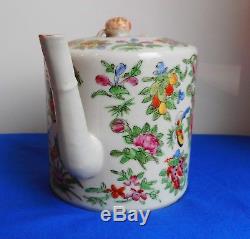 Antique Chinese Hand Painted Porcelain Teapot, Absolutely Beautiful