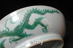Antique Chinese Hand Painting Vivid Dragon Porcelain Plate ChengHua Marks