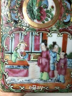 Antique Chinese Late Qing Famille Rose Brush Box