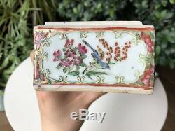 Antique Chinese Late Qing Famille Rose Brush Box