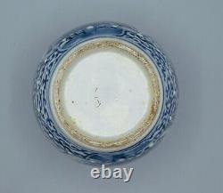 Antique Chinese Porcelain Blue and White LOTUS BAT POT Qing Dynasty 19th Century