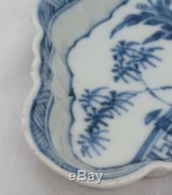 Antique Chinese Porcelain Blue and White Painted Spoon Tray Qianlong Qing c 1750