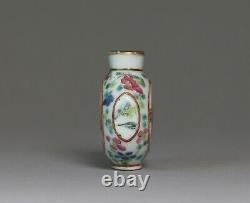 Antique Chinese Porcelain Famille Rose Snuff Bottle 19th Century