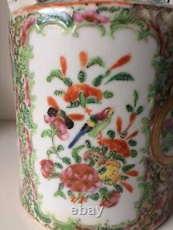 Antique Chinese Porcelain Hand Painted Familirose Tea Pot