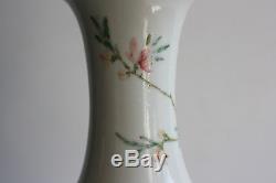 Antique Chinese Porcelain Hand Painted Flowers Bird Vase