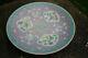 Antique Chinese Porcelain Hand Painted Pink Super Large Plate (40.7cm Diameter)
