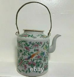 Antique Chinese Porcelain Hand Painted Tea Pot