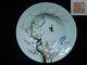 Antique Chinese Porcelain Hand Painting Flowers Birds Plate Jiaqing Period