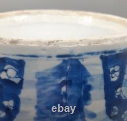 Antique Chinese Porcelain Jar with Peony Qing Period 10 inches high & diameter