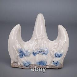 Antique Chinese Porcelain Mountain-Form Calligraphy Brush Rest With Sanxing Gods