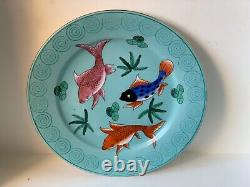 Antique Chinese Porcelain Painted Fish Charger