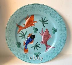 Antique Chinese Porcelain Painted Fish Charger