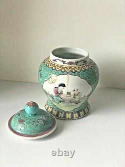 Antique Chinese Porcelain Painted Ginger Jar Signed