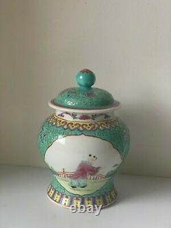 Antique Chinese Porcelain Painted Ginger Jar Signed