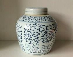 Antique Chinese Porcelain Painted Large Ginger Jar