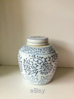 Antique Chinese Porcelain Painted Large Ginger Jar