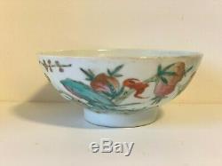 Antique Chinese Porcelain Painted Rice Bowl Signed