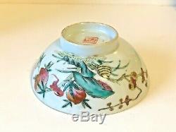 Antique Chinese Porcelain Painted Rice Bowl Signed