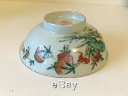 Antique Chinese Porcelain Painted Rice Bowl Signed