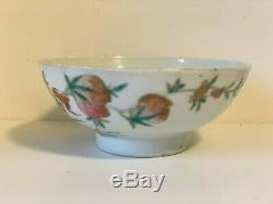 Antique Chinese Porcelain Painted Rice Bowl Signed