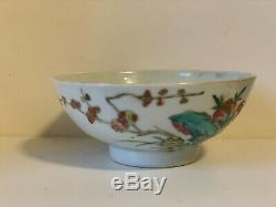 Antique Chinese Porcelain Painted Rice Bowl Signed